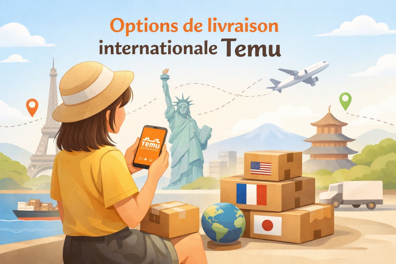 Options de livraison internationale Temu efficaces et fiables