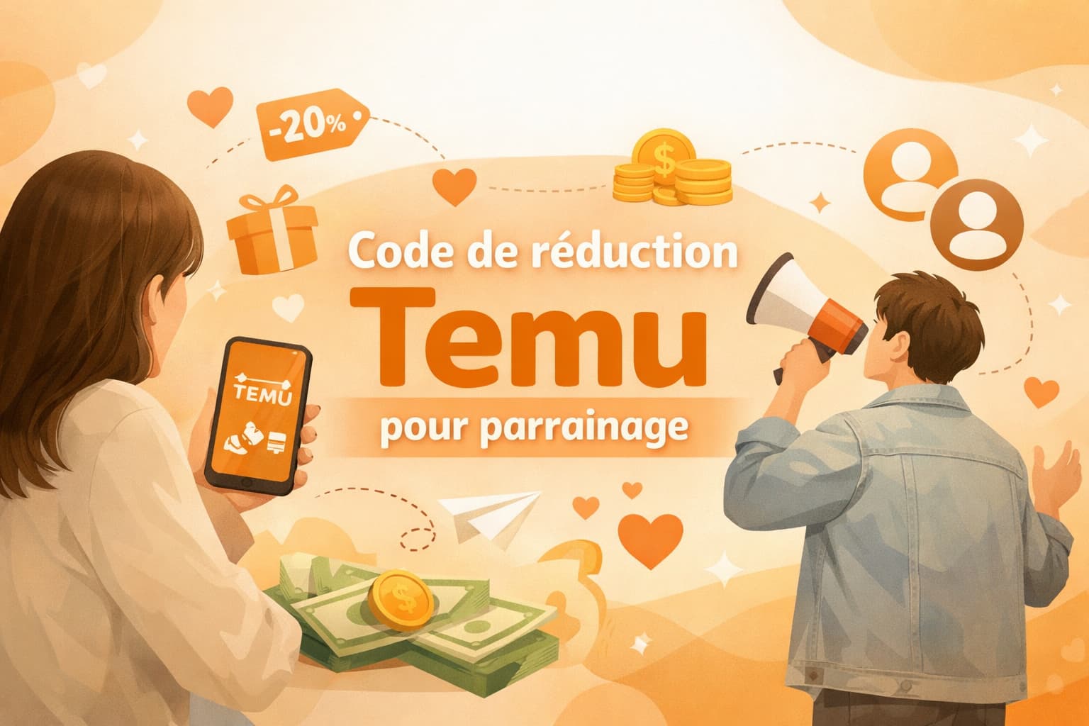 Code de réduction Temu pour parrainage sur l’application