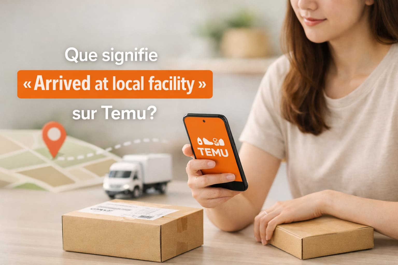 Que signifie « arrived at local facility » sur Temu exactement?