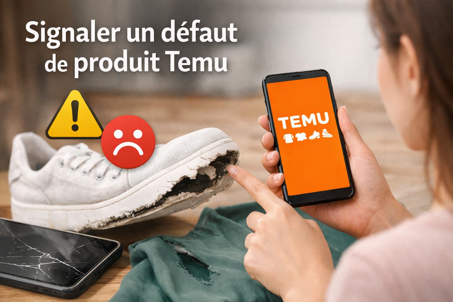 Signaler un défaut de produit Temu via l’application