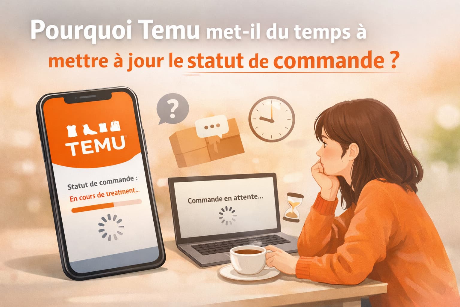 Pourquoi Temu met-il du temps à mettre à jour le statut de commande