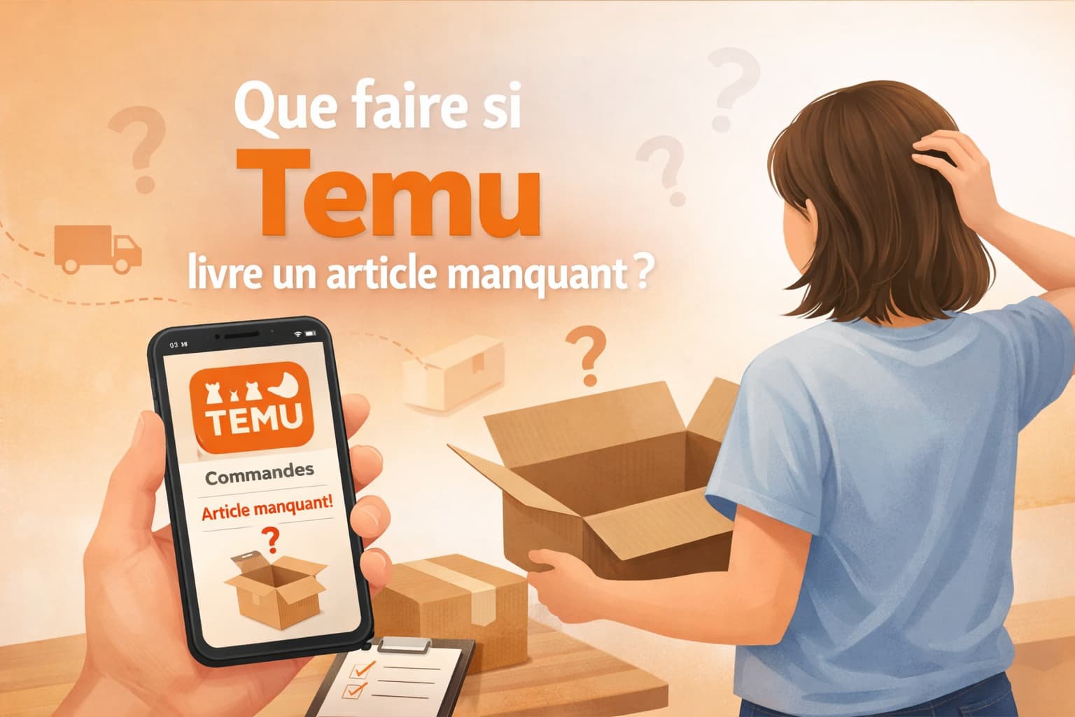 Que faire si Temu livre un article manquant ? Guide simple
