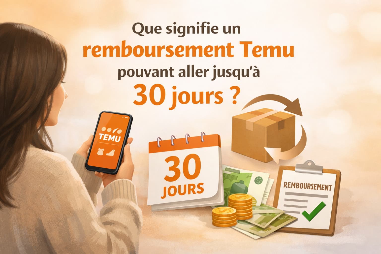 Que signifie un remboursement Temu pouvant aller jusqu’à 30 jours